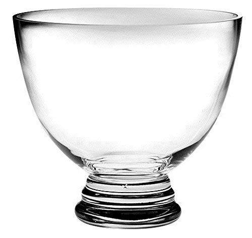Barski Handmade Glass Round Footed Bowl, Clear, 8.5 D (8.5 Inches Diameter), Made in Europe