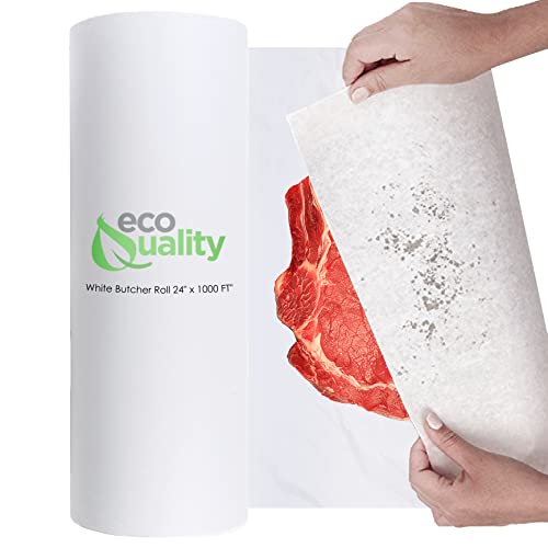 Ecoquality Butcher Paper 24 Inch X 1000 Ft - Roll For Butcher , Freezer Paper Great For Restaurants, Food Service, Butcher Paper, Meat Paper, Freezer Roll, Butcher Roll #TOP25