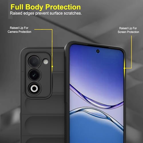 Image of Zapcase Back Case Cover for Oppo A5 5G | Compatible for Oppo A5 5G Back Cover | Liquid Silicon Magic Case with Camera Protection| Black