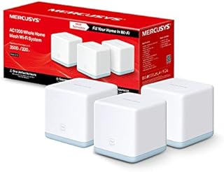 Mercusys Halo S12(3-Pack) AC1200 Mbps Whole Home Mesh Wi-Fi System (Wi-Fi Router/Extender/Booster for Seamless Network, up to 3,500 sq feet Coverage, Parental Control, Easy Set Up)