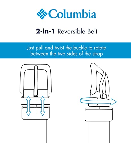 image for Columbia Boys' Reversible Belt- Casual and Dress for School, Black/Bro