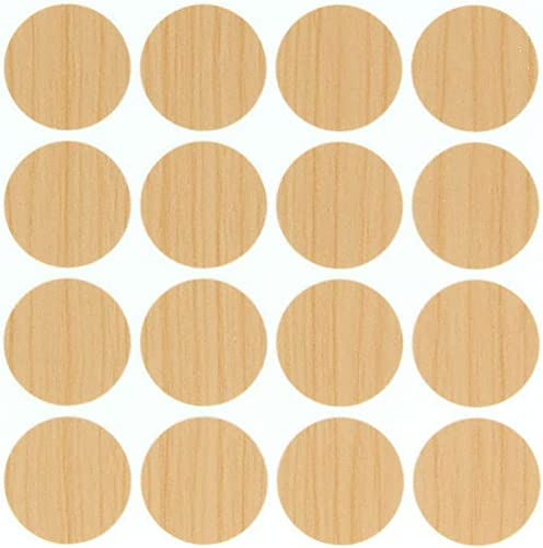 Amig - Packung mit 50 Aufklebern für Schrauben Mod.614 Durchmesser Ø 12 mm aus PVC Ton aus Ahornholz | runde Aufkleber, zum Abdecken von Köpfen oder Löchern von Schrauben auf Möbeln