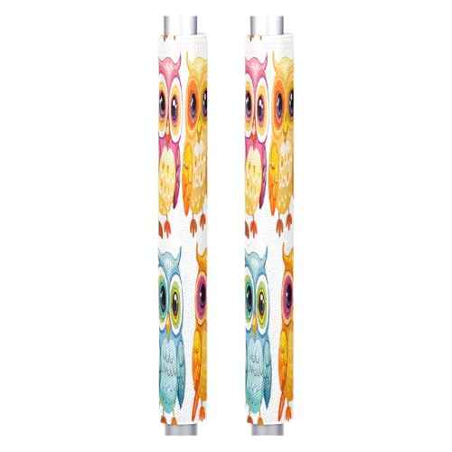 Cemfyzoch Refrigerator Door Handle Covers Set of 2 Cute Animal Cartoon Owl Washable Fridge Handle Covers Appliance Dishwashers Microwave Protector Keep Off Food Stains Dust Fingerprint Kitchen Decor