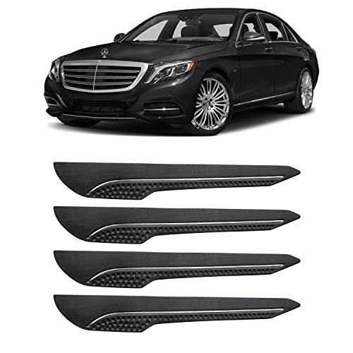 Image of AOSIS-Car Bumper Protector /Bumper Guard for MercedesBenz S-Class with Single Chrome Stripe (4-Pcs)