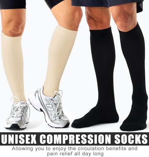 Compression Socks for Women & Men (3 pairs) - Best Support for Nurses, Running, Hiking, Recovery & Flight Socks - Image 3
