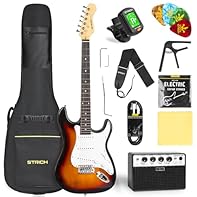 【Classic Tone, Modern Performance】Discover the perfect blend of classic and contemporary with STRICH SSS electric guitar. Featuring three single-coil pickups, this guitar delivers that signature bright and clear sound, perfect for rock, blues, and po...