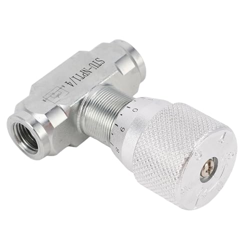 Valve à pointeau hydraulique 1/4 pouce banapoy en acier allié 5800 PSI réglable - 8