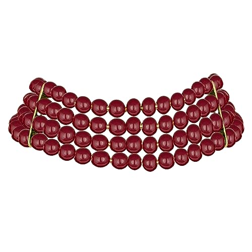 Image of Peora Traditional Maharani Haar Necklace with Earrings Bridal Jewellery Set Gift for Women