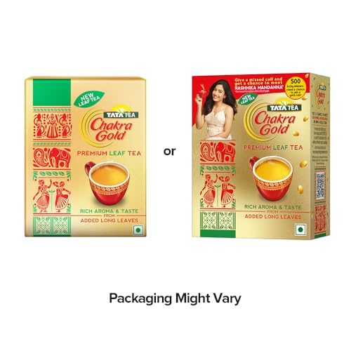Image of Tata Tea Chakra Gold Premium Leaf, Rich Aroma & Taste, Black Tea With Leaf, 250 gram (Pack of 2)