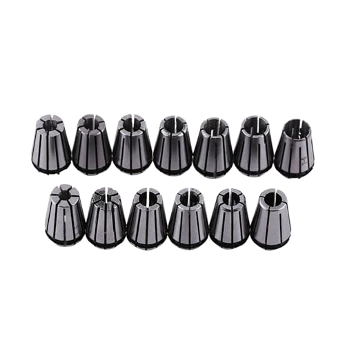 Jeffergarden ER11 Federspannzangen-Set 15-teilig Hochpräzise 65-Mn-Stahlspannzangen für CNC-Graviermaschinen und Fräsdrehmaschinen mit Schutzbehältern