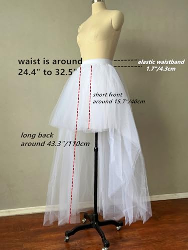 Hi-Lo Skirt Netting Halloween Skirt with Stretchy Waistband3