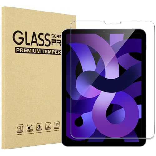 ProCase 1枚セット iPad Air 5/Air 4 10.9 インチフィルム iPad Air 第5世代 2022/ 4世代 10.9" 2020/Pro 11 4世代 2022 用 強化ガラス 保護フィルム 9H硬度 耐衝撃 ガラスフィルム