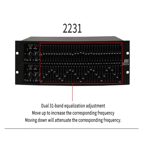 Ecualizador gráfico: sistema de sonido DJ de doble canal de 31 bandas para un control de audio mejorado