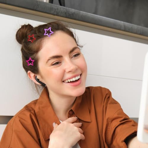 Hariendny 575774_1_NTANU1EV 30 Pcs Colorful Snap Kawaii Hair Clips, Barrettes And Cute Hairpins For Girls - Non-Slip Star Hair Accessories thumb #5
