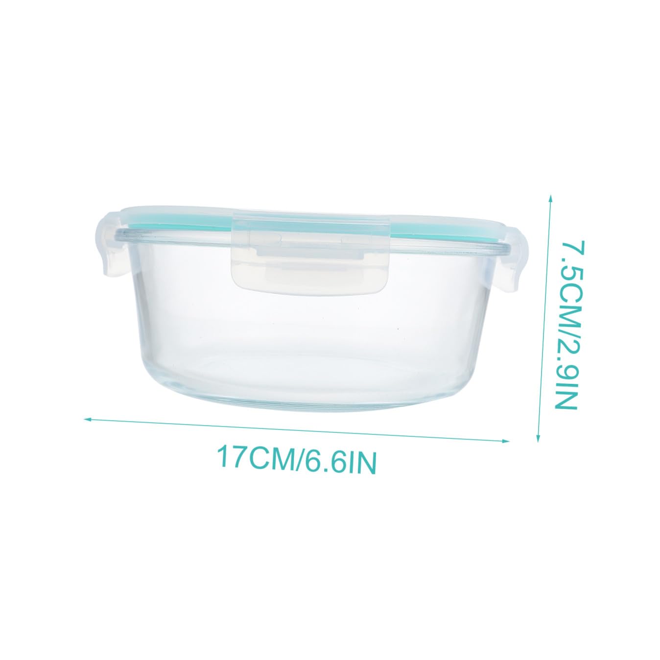IMIKEYA Boîtes à Lunch en Verre Borosilicaté 3 Pièces Couvercle Hermétique, Design Compartimenté, Capacité 400ml 650ml 1000ml, Portable et Bleu, pour Repas au Bureau