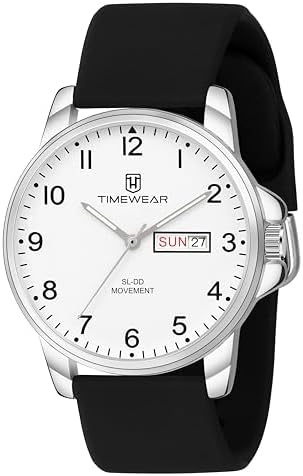 TIMEWEAR Analog, Day Date Functioning, Strap Watch for Men, Off-white, Mens Standard, Classic
