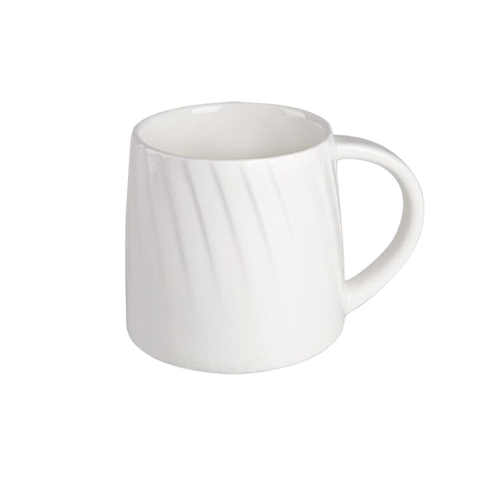 HLHLOP777 Coffee Mugs Ceramic Simple Mug Coffee Cup Retro Breakfast Home Coffee Cup(White)