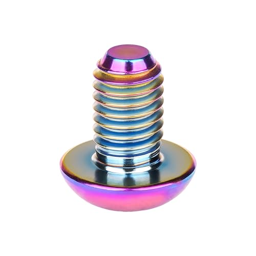 Image of Titanium Bolt M4x6 8 10 12 15 20mm Hex Head Screws for Bicycle Pack of 4 (Rainbow, M4x6mm)