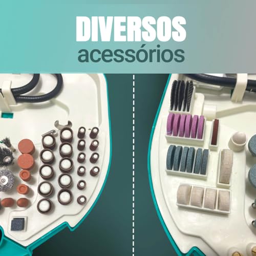Mini Retífica Portátil para Madeira, Metal e Vidro 6 Velocidades 220V Para Artesanato e Bricolagem A