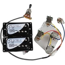 Split Coil Humbucker Pickups Alnico 5 ProBucker Push/Pull Wiring Harness Electric Guitar Pickups for LP Electric Guitar Guitar Accessories Black Bk Frame