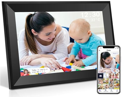 Uhale Digital Picture Frame 10.1 inch IPS Touch Screen Digital Photo Frame WiFi Enabled丨Wall Mountable丨Auto-Rotate Send Best Wishes via “Uhale ”App-for Families＆Friends or Grandparents Gift