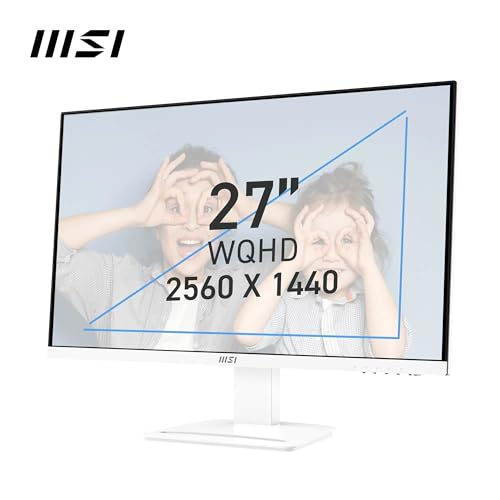 MSI PRO MP273QW E2 27 Inch WQHD Office Monitor - 2560 x 1440 IPS Panel, 100 Hz, Eye-Friendly Screen, Built-in Speakers, Tilt-Adjustable - HDMI 2.0b, DP (1.2a) - Image 3