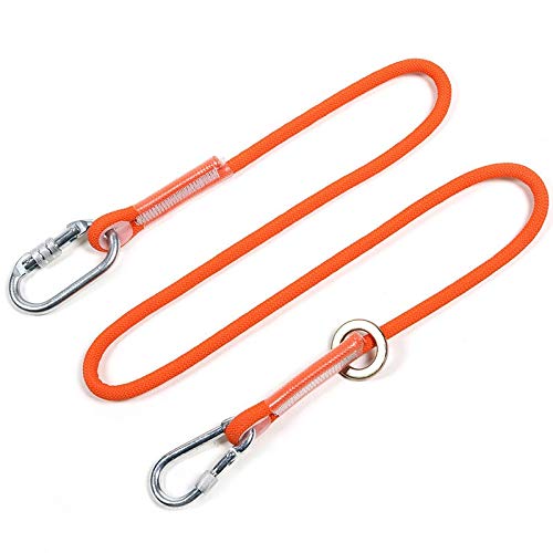 SwaYve Working at Height Safety Harness, Fall Protection Safety Belt Climbing Full Body Roof Safety Kit/Orange a/1.6M