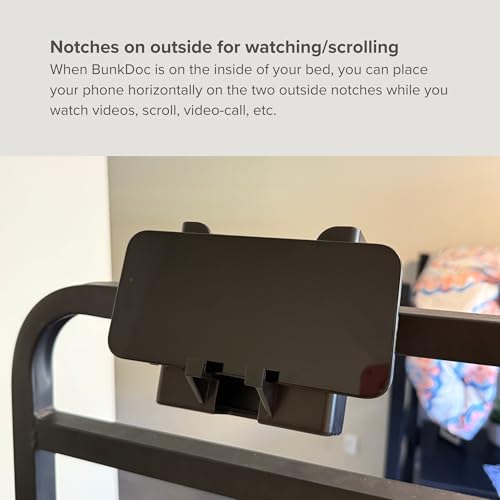 image for VersAttach BunkDoc Bedside Phone Holder for Bunk Beds, Lofted Beds, Cr