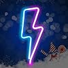 Lightning Neon Light for Wall Decor, Neon Signs with Pink and Blue Light Color & USB Cable for Room Decor Room Decor Christmas Birthday Halloween Gifts for Boys Girls Adult #3