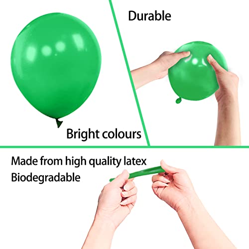 Image of 200pcs Green Balloons 5 Inch, Small Mini Latex Balloons for Party Birthday Baby Shower Anniversary Festival Arch Garland Decoration
