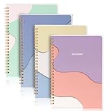4 Pieces Cuadernos De Espiral, Libreta De Notas A5, Cuaderno en Espiral con Rayas Con 160 Pages, Adecuado Para Oficina,...