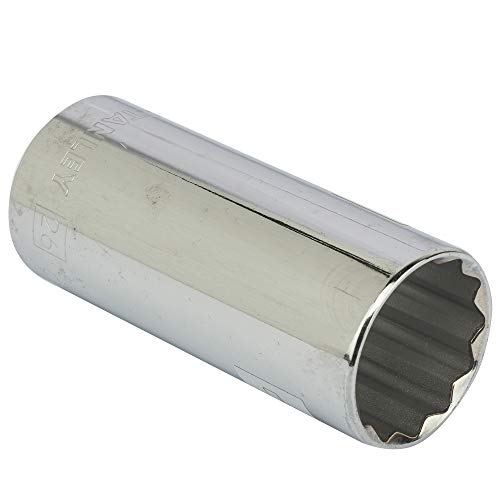 Image of STANLEY 1-86-434 Chrome Vanadium Steel 12 Point Deep Socket, 1 /2 inch, 26 mm, Silver