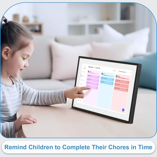 Image of 10.1 Inch Digital Calendar+Digital Picture Frame, 2026 Desk Calendar Smart WiFi Planner & Chore Chart, IPS HD Interactive Touchscreen Display Gifts for Women Men, Gifts for Mom Dad