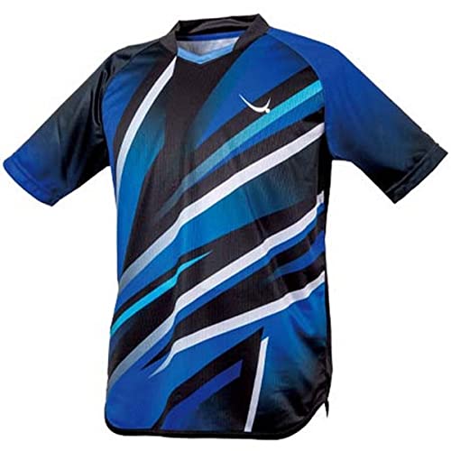 ヤサカ(YASAKA) 卓球 ゲームシャツ ラインボルトユニフォーム ジュニア J.T.T.A公認 ブルー(60) J150 Y243