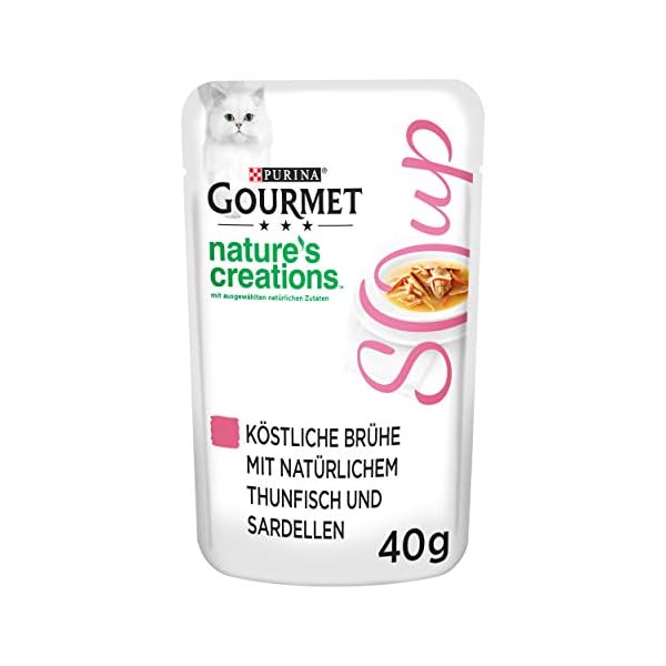 Gourmet Crystal Soup für Katzen mit naturbelassenem Thunfisch und Sardellen, 32er Pack (32 x 40g)