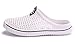 clapzovr Unisex Garden Clogs Women Men Slippers Water Sandals Shower Beach Shoes Leightweight White 8 Women/7 Men