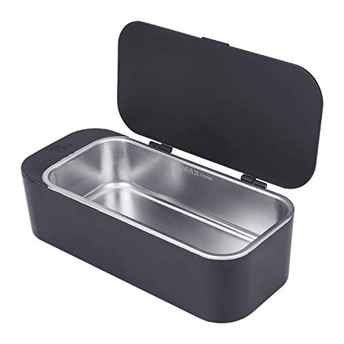 Preisvergleich Produktbild Tragbar Ultraschallreiniger Abnehmbar Ultraschallgerät Mini Ultraschall Gerät Edelstahl Ultrasonic Reiniger Ultraschallreinigungsgerät für Schmuck Ohrringe Ringe Halsketten Rasierer Zahnprothesen