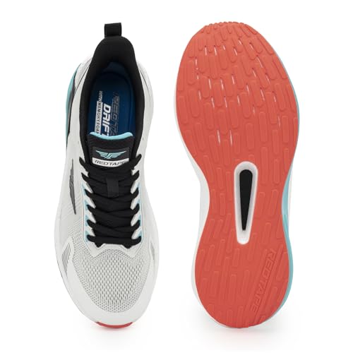 Image of Red Tape Men's Sneakers Grey Green Mesh Round Toe Lace-Up All-Day Comfort