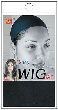 Beauty Town Stocking Wig Cap 2 Pieces Black