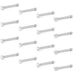 bone nose ring, silvertone