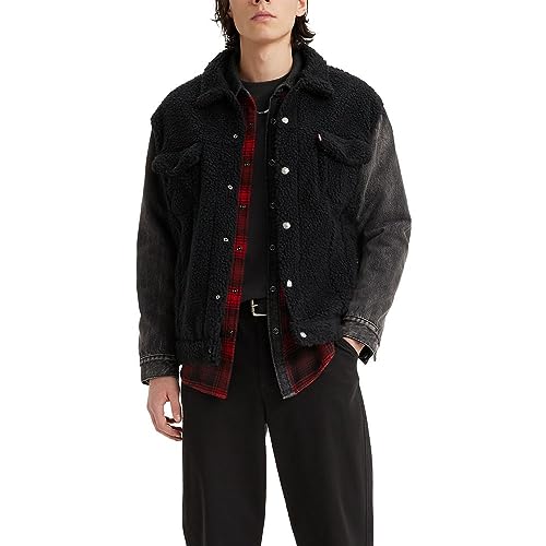 Levi's Mens Hybrid Relaxed Cozy Trucker