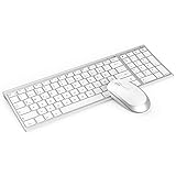 Ultraslim Fullsize Design für mehrere Orten: abmessung der Tastatur: 425*125*16mm. Mit dem dünnen und hochwertigen Design mit Ziffernblock ist die Funktastatur und Maus Kombi für mehrere Anwendungszweck geeignet. Ideal für Heim und Büro.