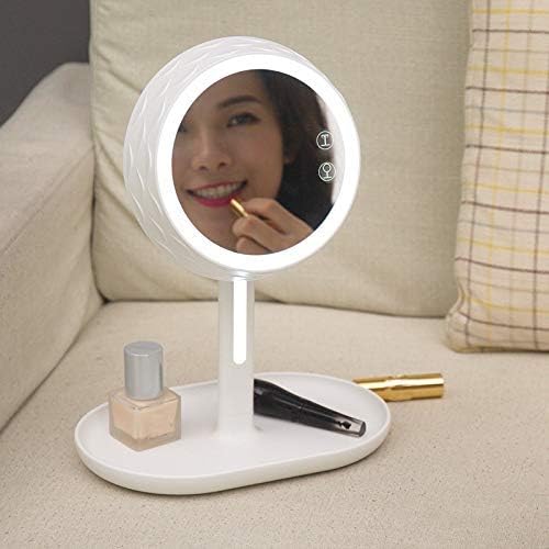Table Lamp Portable Led Makeup Mirror Desktop Storage Charging USB Contact Desktop Smart Light Dressing Table Lamp Smart Multi-Function Makeup Mirror