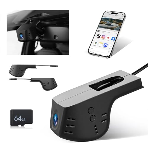 OEM Style 4K Dash Cam for 2021-2025 Ford F150 F250 F-150 F-250 XL Limited XLT Lariat Platinum Raptor King Ranch Tremor, UHD 2160P, Night Vision, G-Sensor, WiFi & App Control with 64GB Card
