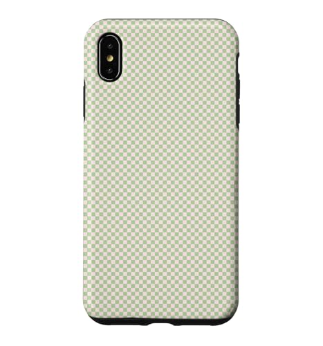 Pastel Pink and Green Mini Checkered Checker Checkerboard �X�}�z�P�[�X iPhone XS Max �p