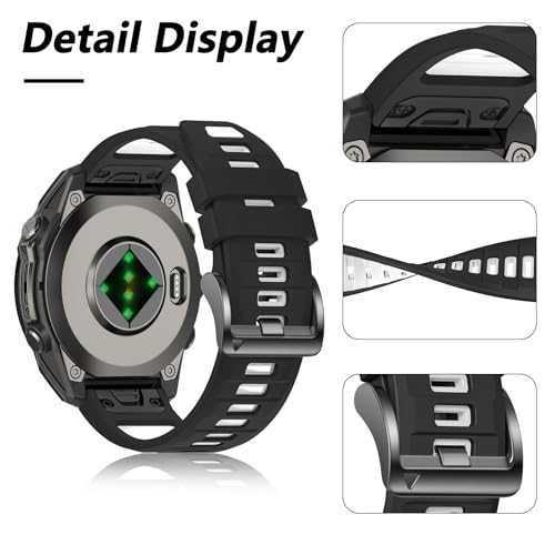 Correa silicona 22mm compatible Garmin Fenix 8 Pro miniatura 3