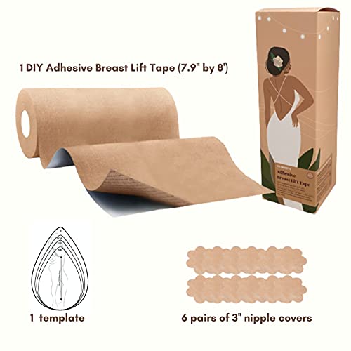 Diy Boobytape For Breast Lift, Bob Tape For Large Breasts, Breast Tape Lifting Large Breast To Sculpt Your Body 8Ft (Vanilla) #TOP1