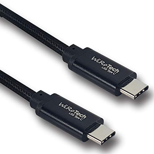 USB C Cable, WiRoTech Black USB-C to USB-C Fast Charging Cable (6 Feet, Black)