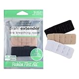 Fashion First Aid Women's Brah Extender Bra Breathing Room 2 Hook Narrow 3 Pack