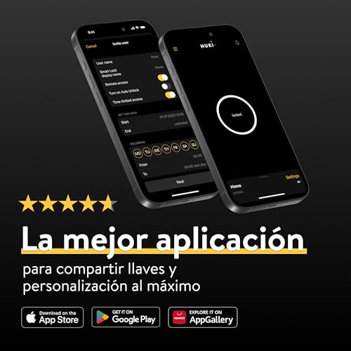 Nuki Smart Lock Pro con Bluetooth, WiFi & Matter, Integración sencilla en el Smart Home, Cerradura electrónica para cierre remoto, instalación fácil y adaptable sin cambio de cilindro - imagen 6